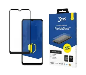 3mk FlexibleGlass Max pro Oppo A15/A15S černá / Hybridní sklo / tvrdost 7H / tloušťka 0,2 mm
