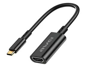 AWEI CL-217T černá / Adaptér / USB-C na HDMI / 4K 30Hz