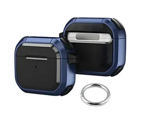 Beline AirPods Solid Cover modrá / Pouzdro pro sluchátka / TPU-PC / AirPods Pro / S karabinou