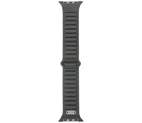 Audi Magnetic Ring řemínek pro Apple Watch 44/45/46/49 mm černý / Magnetické zapínání / Eko-kůže