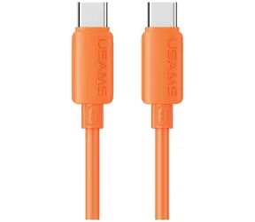 USAMS U98 oranžová / Nabíjecí a datový kabel / USB-C - Lightning / 30W / Silikonový / 1 m