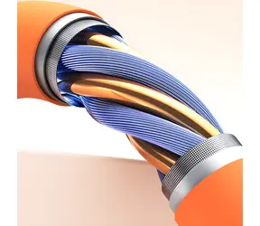 USAMS U98-786 oranžová / Nabíjecí a datový kabel / USB-C / 3A / 18W / 1 m / silikonový