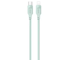 USAMS SJ566 zelená / Datový kabel / Lightning - USB Type-C / 1.2m / 20W PD Fast Charge