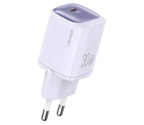 USAMS CC251 fialová / Síťová nabíječka / GaN / USB-C / 30W / PD3.0