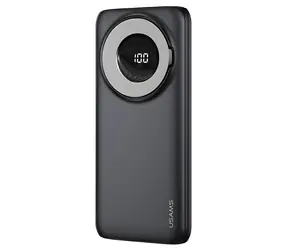 USAMS PB62 černá / Powerbanka / 10000 mAh / MagSafe bezdrátové nabíjení / PD + QC 3.0