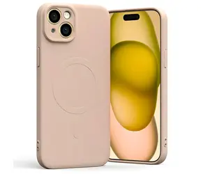 Mercury Semi-Silicone MagSafe kryt pro Apple iPhone 15 Plus Pink Sand / Kryt / Silikonový / MagSafe