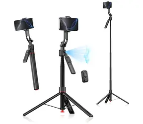 4smarts Tripod AI selfie tyč černá / Selfie tyč a stativ / AI sledování obličeje 360° / výška 176 cm