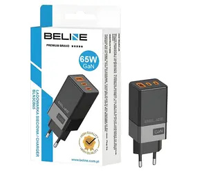 Beline BLN3CB65 GaN 65W černá / Nabíječka / 2x USB-C + 1x USB-A / PD 3.0 / QC 3.0