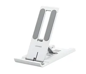 USAMS ZJ070 bílá / Držák / Stolní / pro telefon a tablet / nastavitelný / ABS+PC