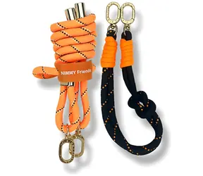 Nimmy Cool&Cute 2.0 oranžovo-černá / Crossbody a poutko na ruku / úchyt na pouzdro / crossbody 118 cm / poutko 38 cm