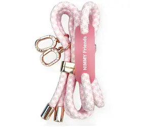 Nimmy Cool&Cute 2.0 růžová / Sada popruhů na mobil / Crossbody 118 cm / Poutko na zápěstí 38 cm