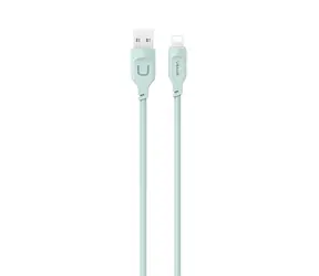 USAMS SJ565 Lithe Series zelený / Nabíjecí a datový kabel USB-C – Lightning / 1.2m / 2.4A