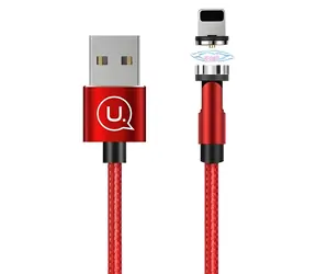 USAMS US-SJ472 U59 červená / Nabíjecí kabel / Lightning / Magnetický / 1m / 2.1A