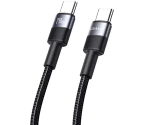 USAMS SJ727 černá / Datový kabel / USB-C - USB-C / PD 240W / 1,2 m