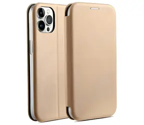 Beline Book Magnetic zlatá / Pouzdro typu kniha / Apple iPhone 15 Pro / Magnetické zapínání