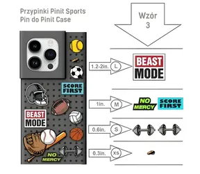 Pinit Sports Pin vzor 3 / Placka pro pouzdro Pinit Case / sada 6 ks
