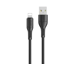 USAMS SJ500 U68 černá / Datový kabel / Lightning / 2A / 1m