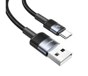 USAMS SJ718 černá / Kabel / USB-A na USB-C / Rychlonabíjecí, datový / 1,2 m / 3A