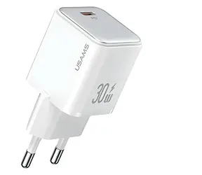 USAMS US-CC186 X-Ron bílá / Síťová nabíječka / USB-C / PD 30W / GaN