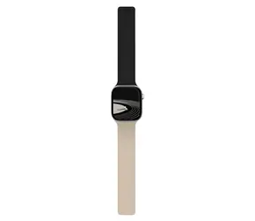 Moft Snap Duo bílo-černý / Řemínek / Silikonový / Apple Watch 1-11, SE-SE3, 38-42mm