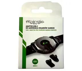 MajesticLine USB-C adaptér pro nabíjení hodinek Garmin černý / Adaptér / USB-C