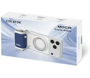 Comitok Moca modrá / Fotografická rukojeť pro iPhone / MagSafe / stabilizace fotografování