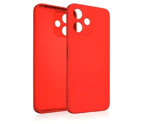 Beline Silicone Kryt pro Xiaomi Redmi 12 červená / Silikonový kryt / Textilní podšívka / Bezdrátové nabíjení