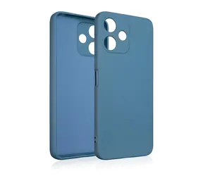 Beline Silicone Kryt pro Xiaomi Redmi 12 modrá / Silikonový kryt / Textilní podšívka / Bezdrátové nabíjení