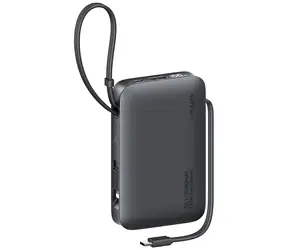 USAMS CD228 XR Series černá / Powerbanka / 10000 mAh / 20 W / USB-C + Lightning kabel / 4 výstupy
