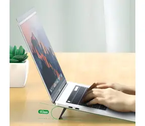 USAMS ZJ054 černá / Držák notebooku a tabletu / 2 ks / skládací / nanolepicí