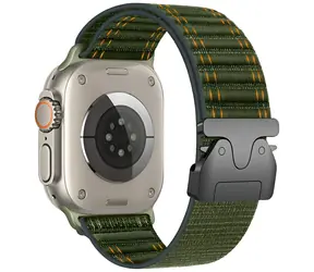 Beline Woven Nylon Diagonal Style Parachute zelená / Řemínek pro Apple Watch / 38/40/41 mm / nylonový