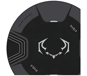 Diablo Chairs Protiskluzová podložka pod herní židli černo-šedá / Podložka / kulatá / protiskluzová