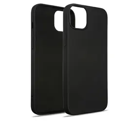 Beline Silicone Case iPhone 15 Plus 6,7" černá / Silikonový kryt / Kompatibilní i s iPhone 14 Plus / Textilní podšívka
