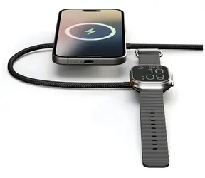 ZENS Pro 2 2-in-1 černá / Bezdrátová nabíječka / pro iPhone a Apple Watch / Qi2 / 15W / USB-C