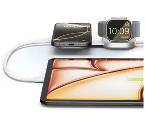 ZENS Pro 3 bílá / Bezdrátová nabíječka / pro iPhone a Apple Watch / Qi2 15W / USB-C 140W