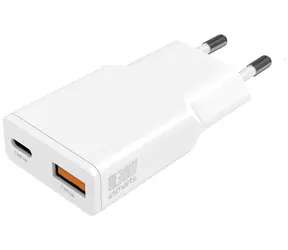 4smarts PDPlug Duos Slim bílá / Síťová nabíječka / GaN / USB-C + USB-A / 30W