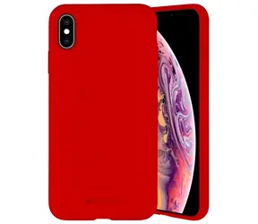 Mercury Silicone Case červená / Kryt / Apple iPhone 13 Pro Max / Silikonový