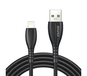 AWEI CL-115L černá / Datový kabel / USB - Lightning / 1 m / 2,4 A