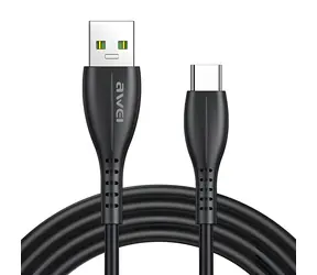 AWEI CL-115T černá / Datový kabel / USB-A - USB-C / 1 m / Rychlé nabíjení 2,4 A