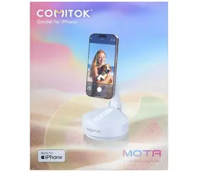 Comitok Mota bílá / Magnetický držák na telefon / Univerzální závit / Powerbanka 2550 mAh / USB-C