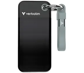 Verbatim Pocket SSD 256GB černo-šedá / Externí SSD / USB-C / čtení: 10 000 MB/s / zápis: 10 000 MB/s