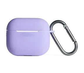 Beline Silicone fialová / Pouzdro pro Apple AirPods 3 / Silikonové / S karabinou