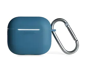 Beline Silicone Cover AirPods 3 modrá / Pouzdro / Silikonové / S karabinou