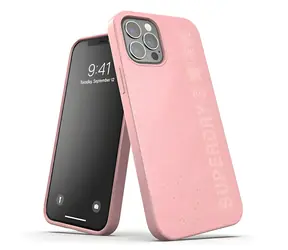 SuperDry Snap růžová / Kryt na mobil / kompostovatelný / hardcase / Apple iPhone 12/12 Pro