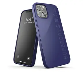 SuperDry Snap tmavě modrá / Kryt na mobil / kompostovatelný / hardcase / Apple iPhone 12/12 Pro