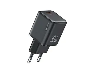 USAMS US-CC186 X-Ron černá / Síťová nabíječka / USB-C / PD 30W / GaN