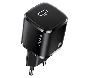 USAMS T36 mini černá / Síťová nabíječka / USB-C / 20W / PD3.0