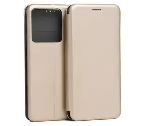 Beline Book Magnetic pro POCO X6 zlatá / Pouzdro typu kniha / Magnetické zapínání / Umělá kůže
