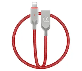 USAMS SJ170 U-Sun Series Lightning červená / Datový kabel / Smart Power Off / 1,9 m