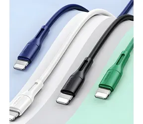 USAMS SJ500 U68 modrá / Nabíjecí a datový kabel / Lightning / 1 m / 2 A